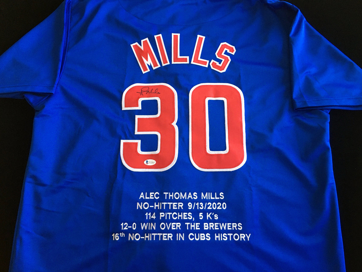 Alec Mills Signed Blue No Hitter Stat Baseball Jersey, Beckett COA: BM  Authentics – HUMBL Authentics