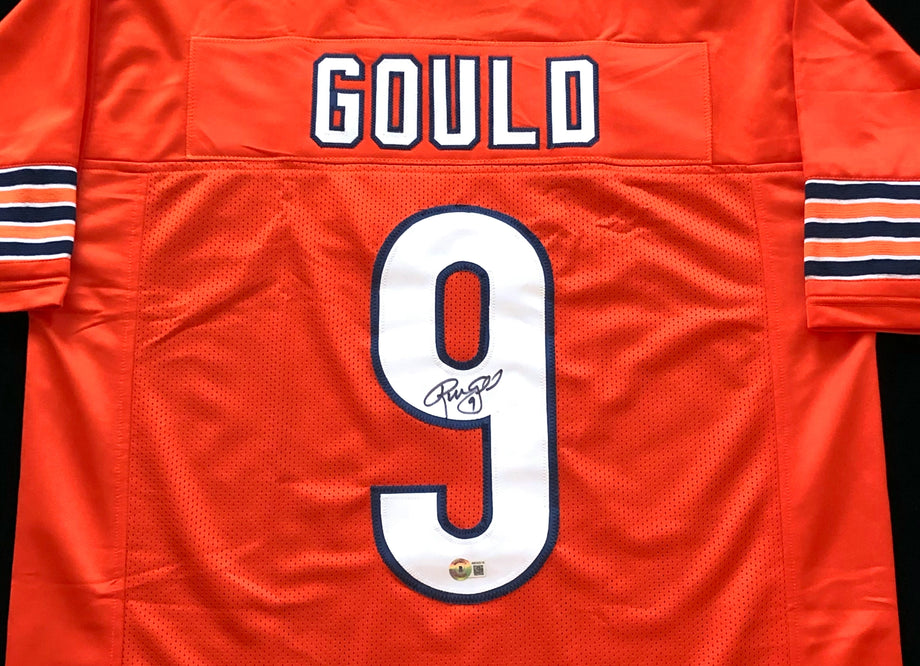 BMAuthentics Robbie Gould Signed Autographed White Football Jersey with Beckett COA | Size XL | Chicago Great