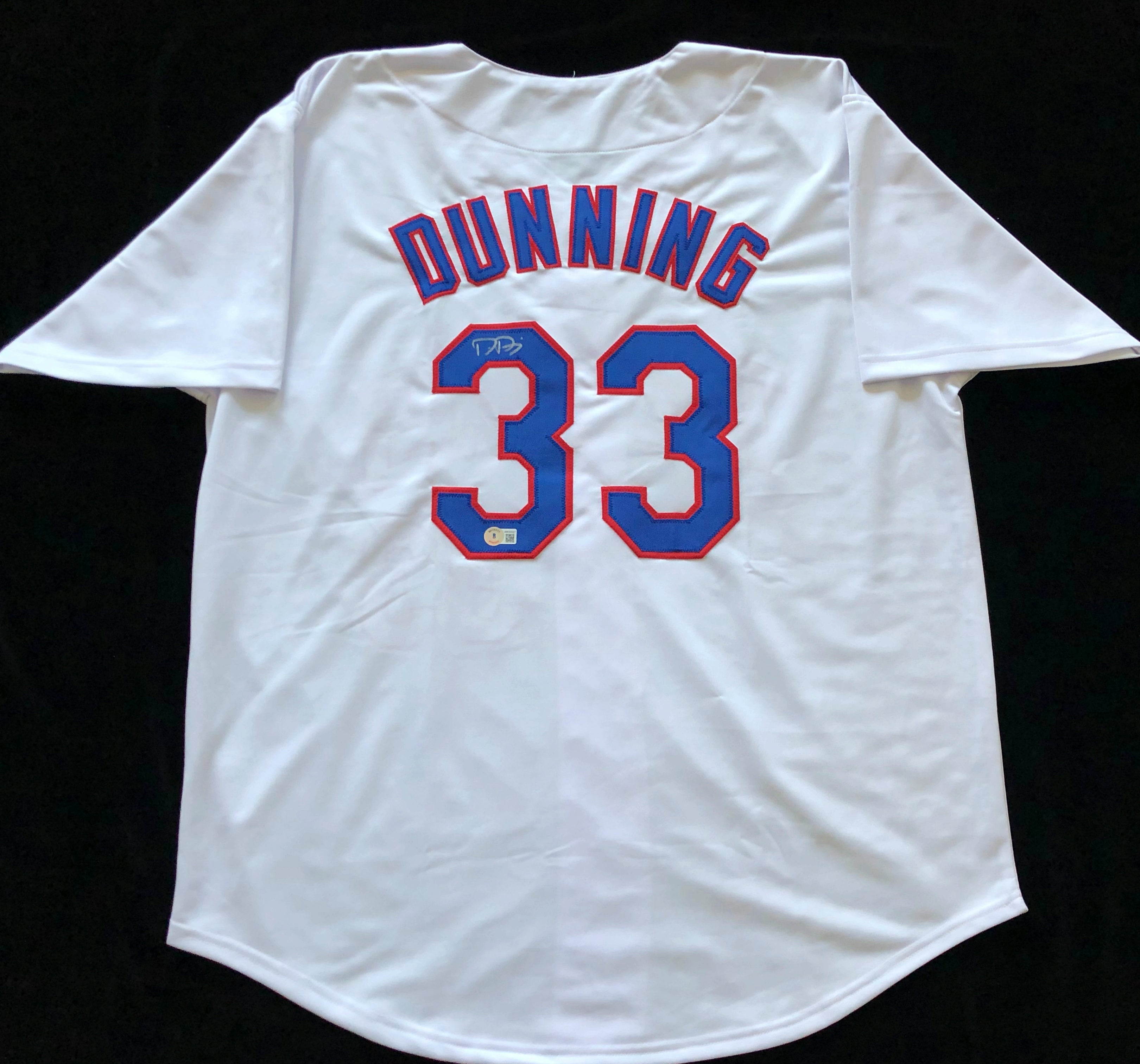 Dane Dunning Autographed Black Rookie Baseball Jersey, 1st MLB Win  Inscription, JSA COA: BM Authentics – HUMBL Authentics