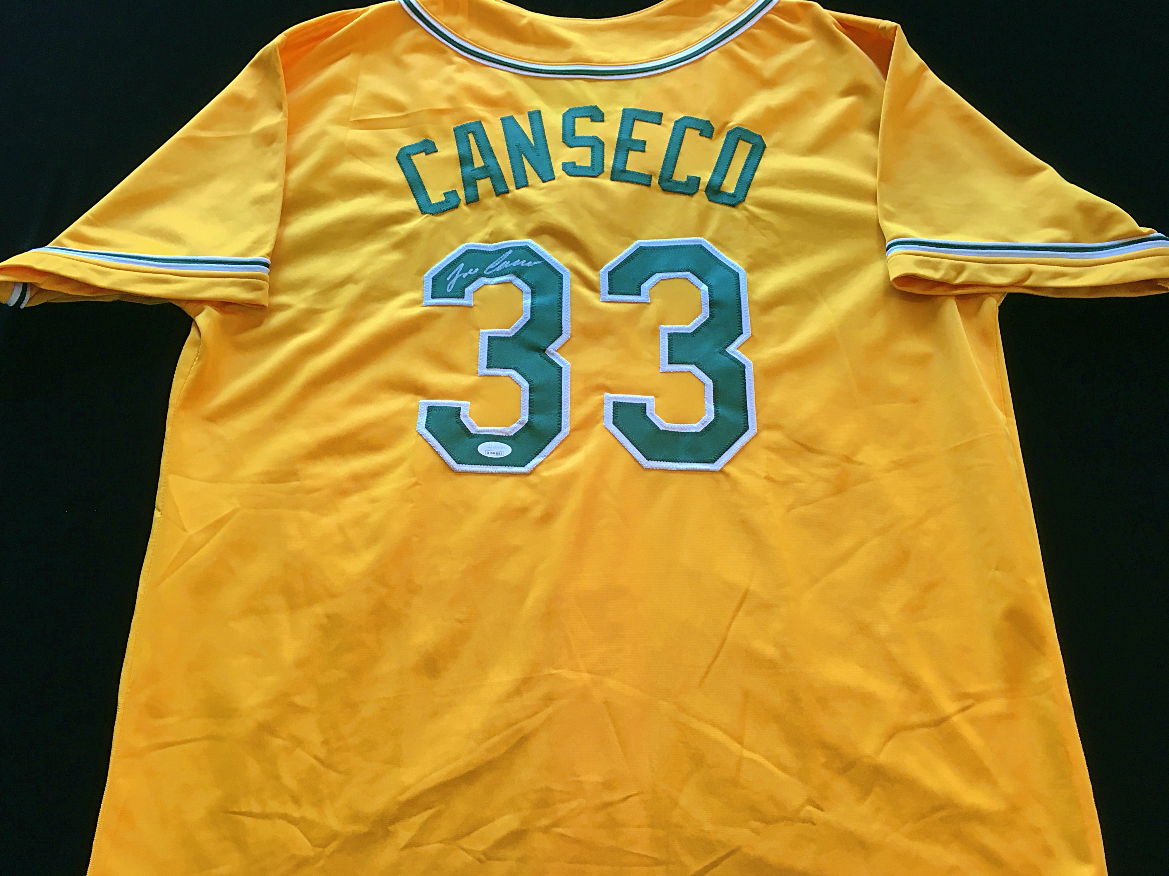 Jose Canseco Autographed Yellow Baseball Jersey: BM Authentics – HUMBL  Authentics