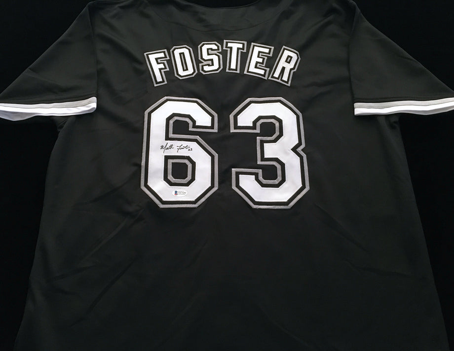 Matt Foster Signed Autographed Gray Baseball Jersey with Beckett