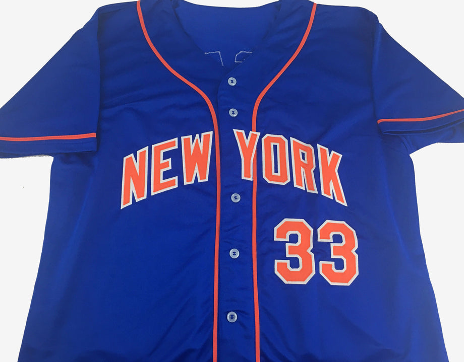 James McCann #33 - Team Issued White Pinstripe Jersey with Seaver