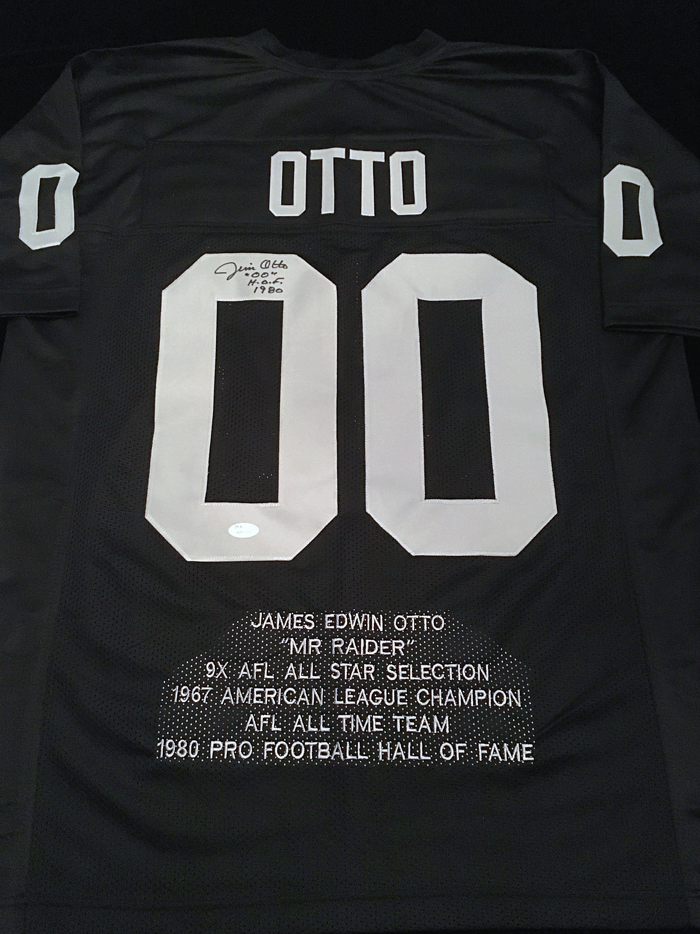 Jim Otto Autographed Stat Football Jersey: BM Authentics – HUMBL